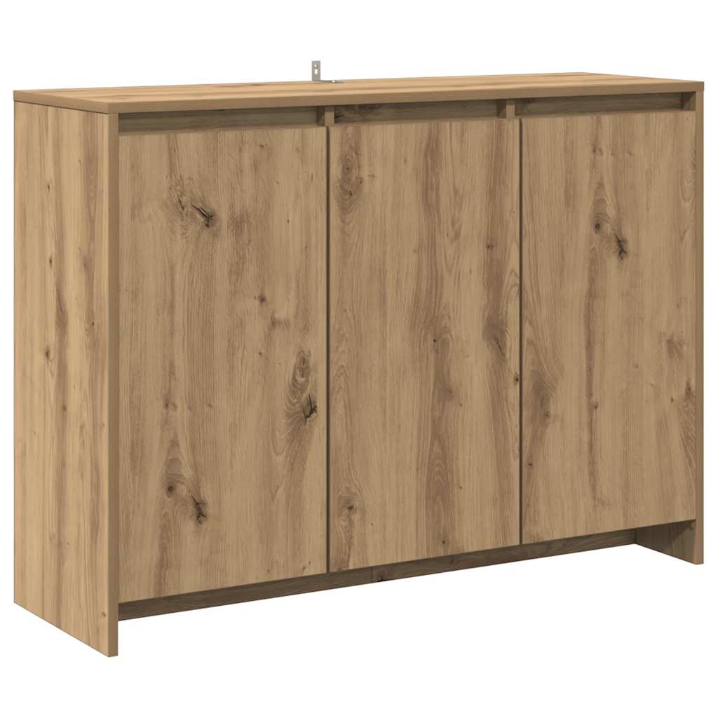 skænk 102x33x75 cm konstrueret træ kunsteg