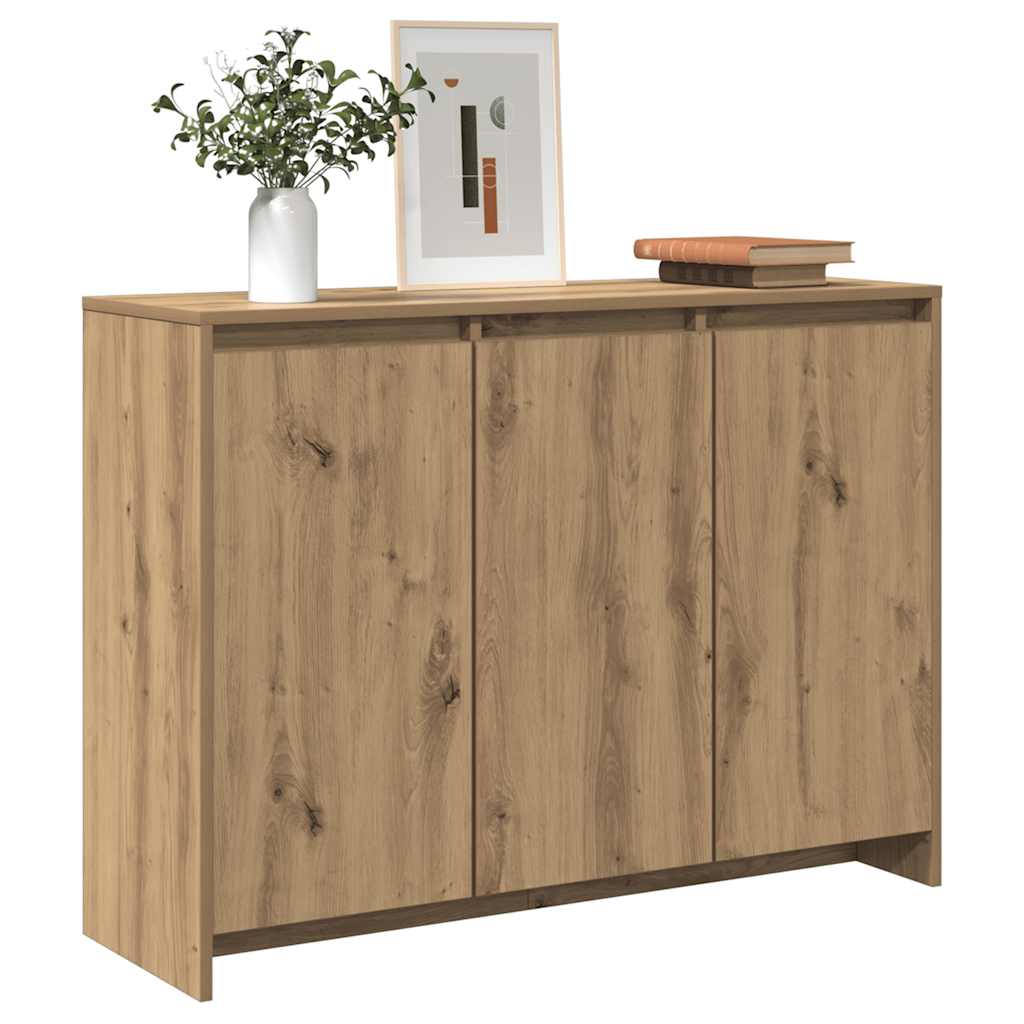 skænk 102x33x75 cm konstrueret træ kunsteg
