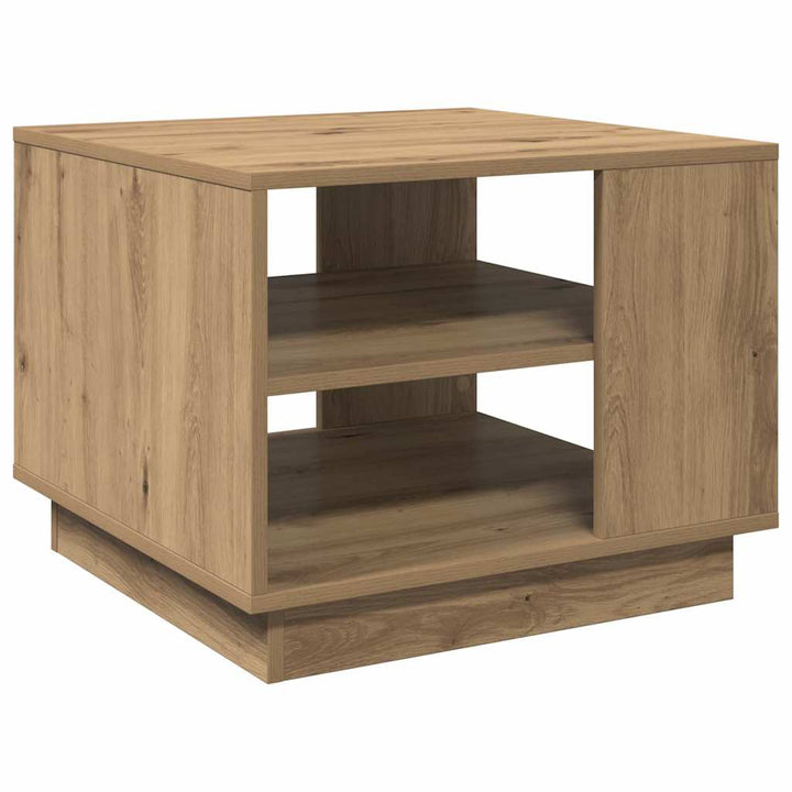 sofabord 55x55x42 cm konstrueret træ kunsteg