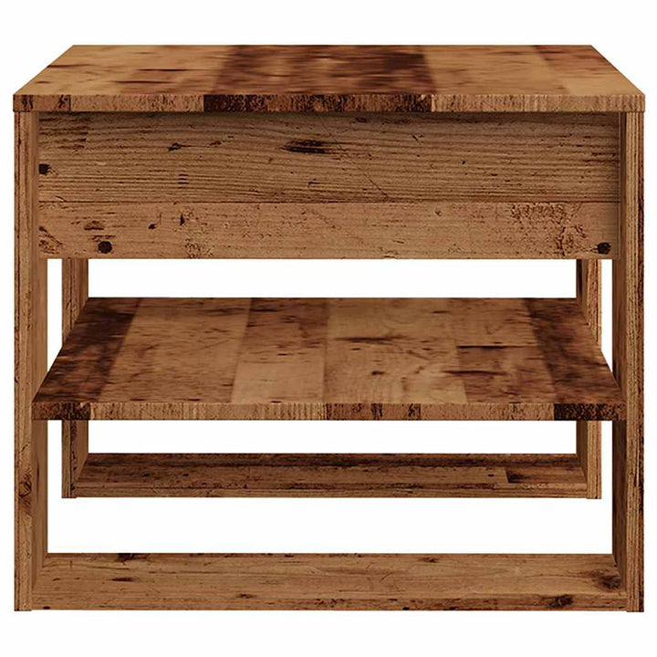 sofabord 55,5x55x45 cm konstrueret træ antikt træ