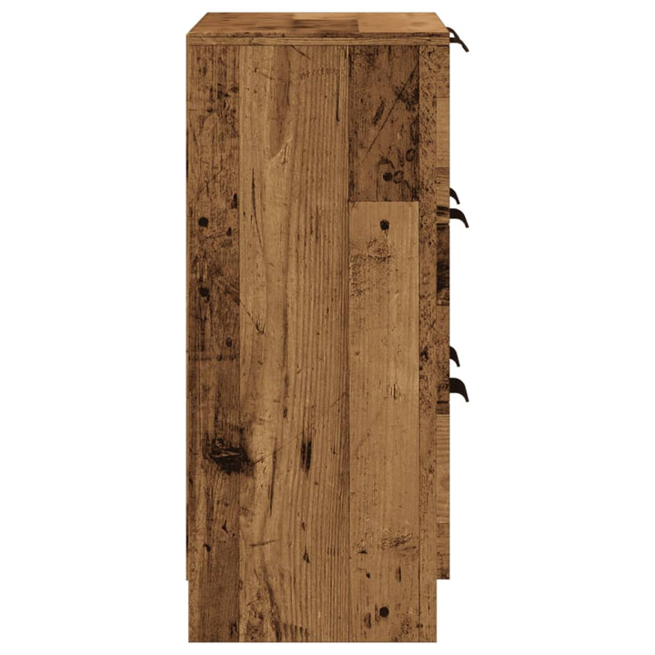 skænk 60x30x70 cm konstrueret træ antikt trælook