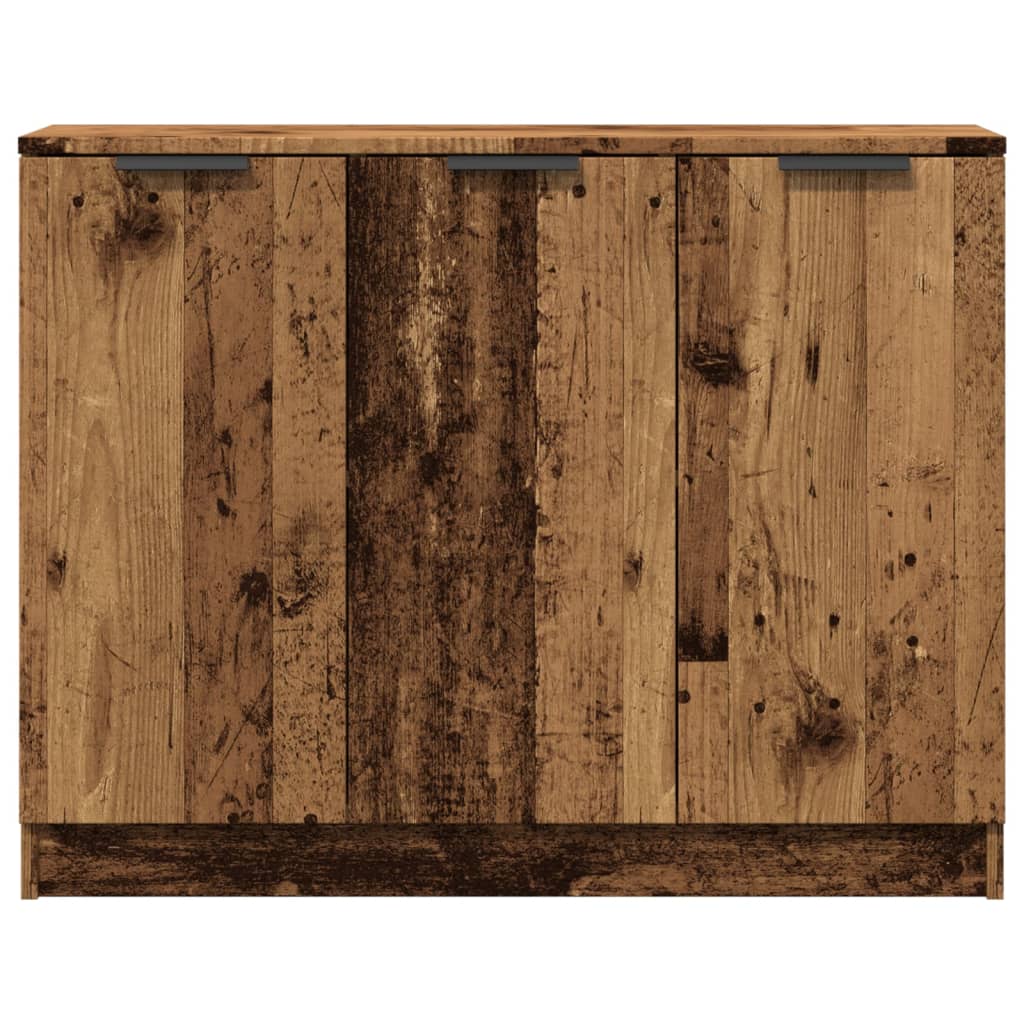 skænk 90,5x30x70 cm konstrueret træ antikt trælook