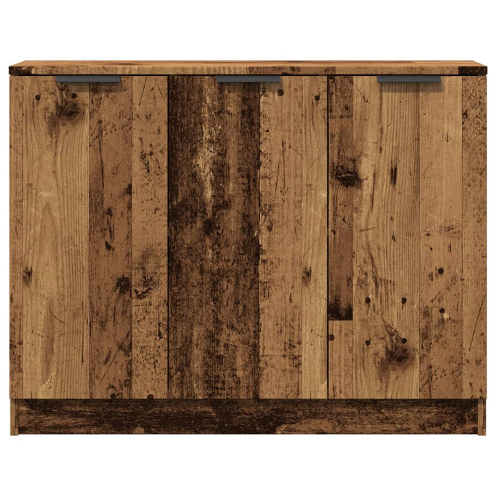 skænk 90,5x30x70 cm konstrueret træ antikt trælook