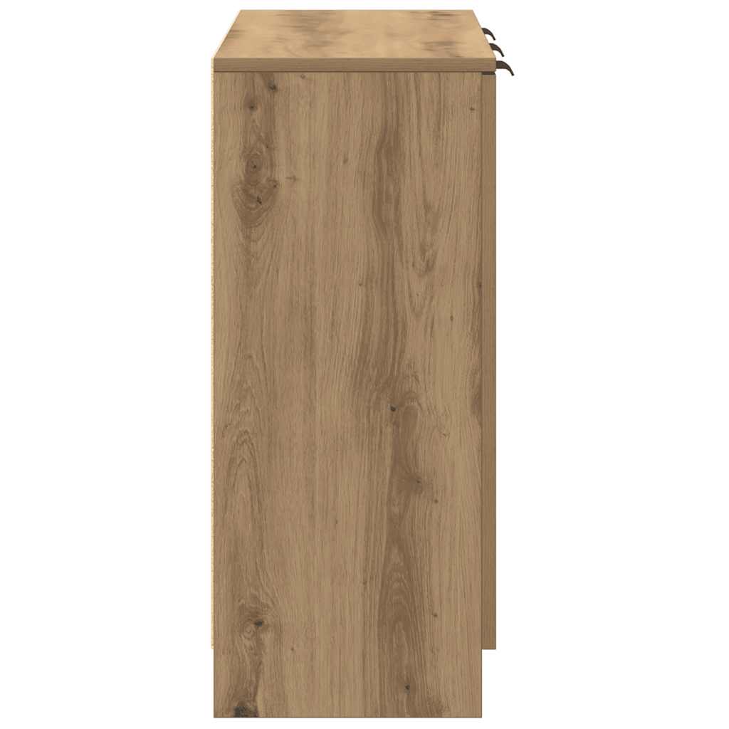 skænk 90,5x30x70 cm konstrueret træ kunsteg