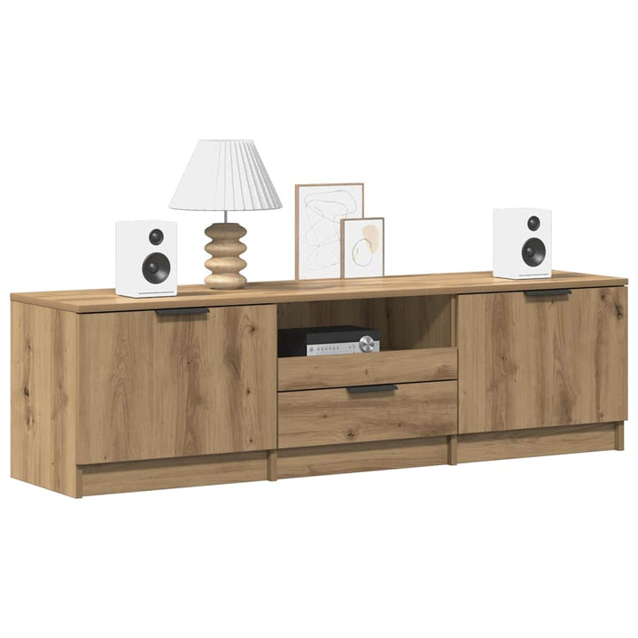 TV-skab håndlavet eg 140x35x40 cm konstrueret træ