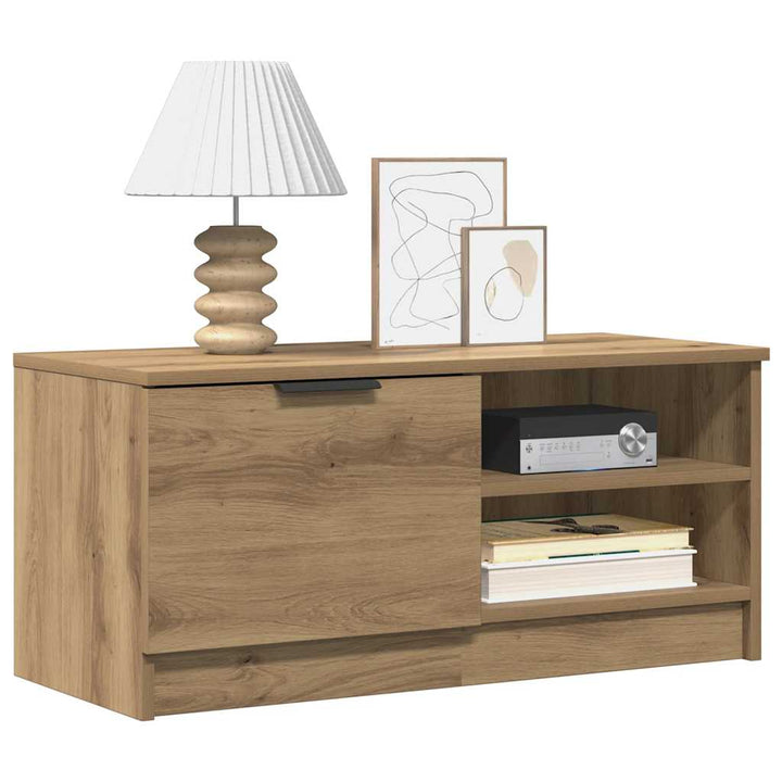 tv-bord 80x35x36,5 cm konstrueret træ kunsteg