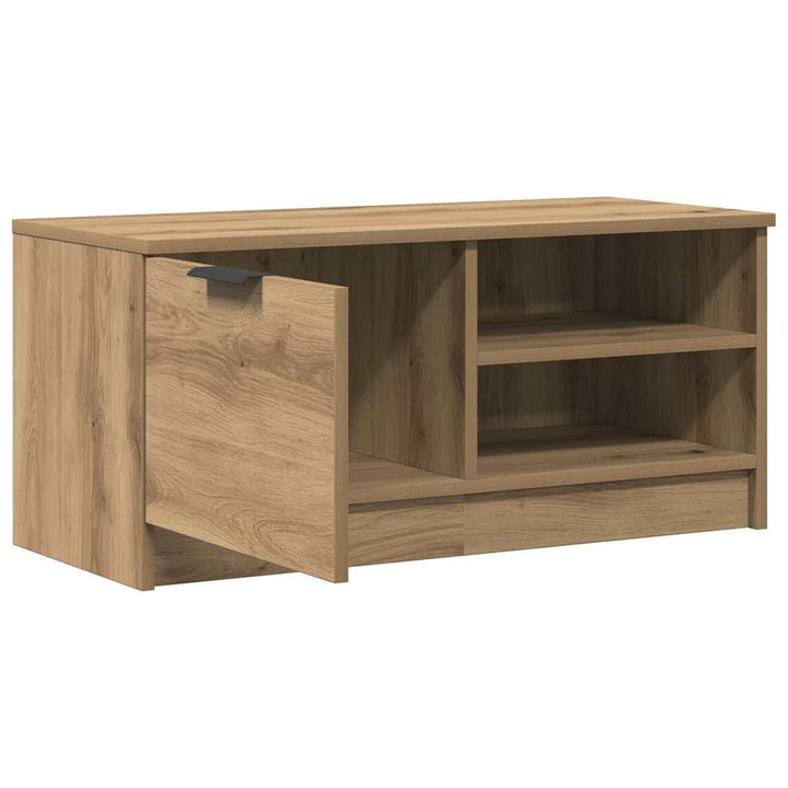 tv-bord 80x35x36,5 cm konstrueret træ kunsteg
