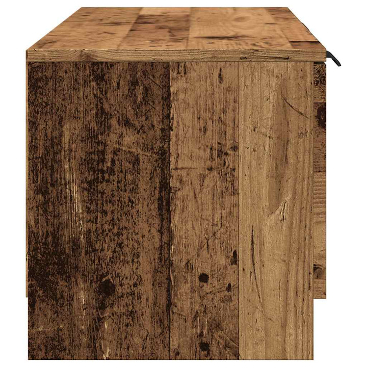 tv-bord 102x35x36,5 cm konstrueret træ gammelt trælook