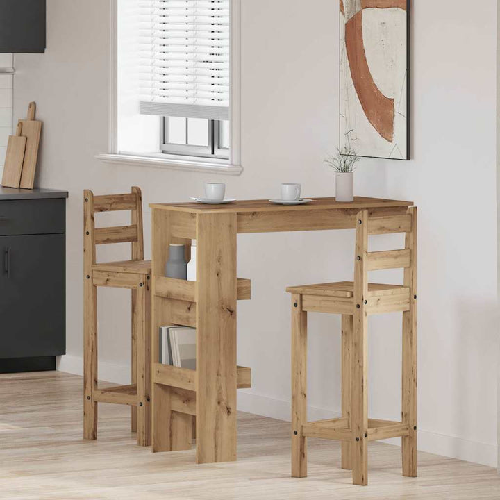 vægmonteret barbord 102x45x103,5 cm konstrueret træ kunsteg