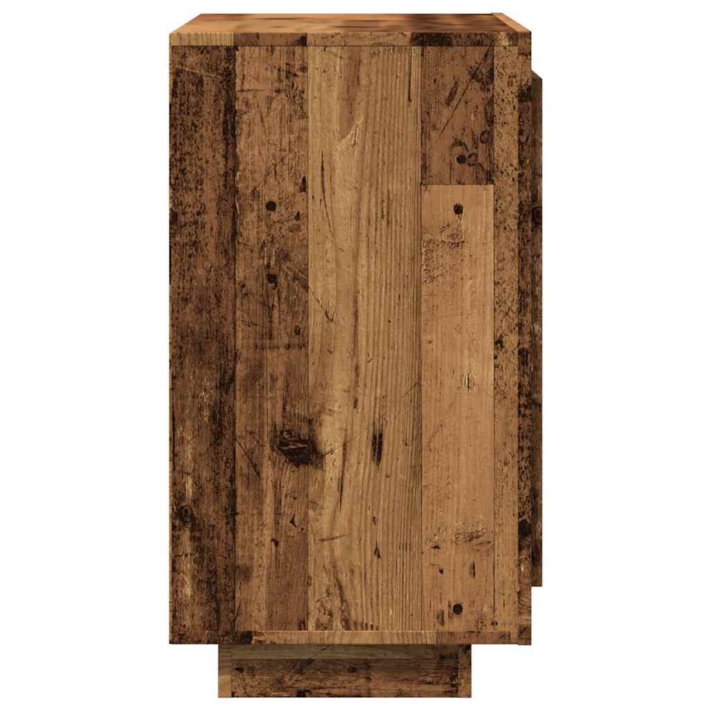 skænk 80x40x75 cm konstrueret træ gammelt trælook