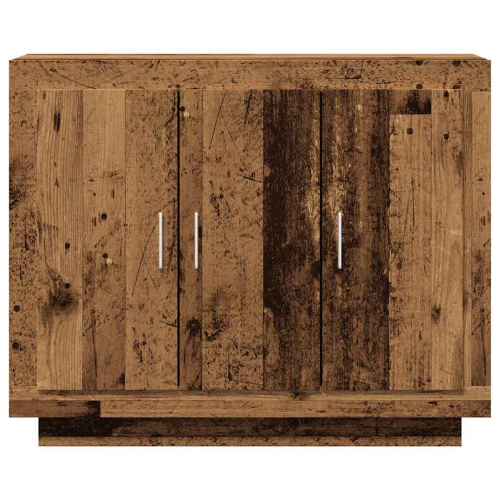 skænk 92x35x75 cm konstrueret træ gammelt trælook