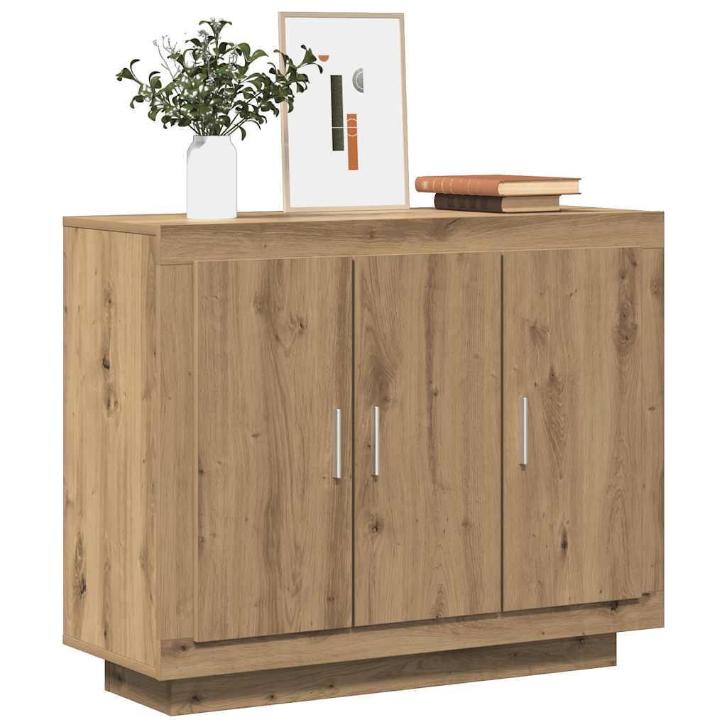 skænk 92x35x75 cm konstrueret træ artisan eg
