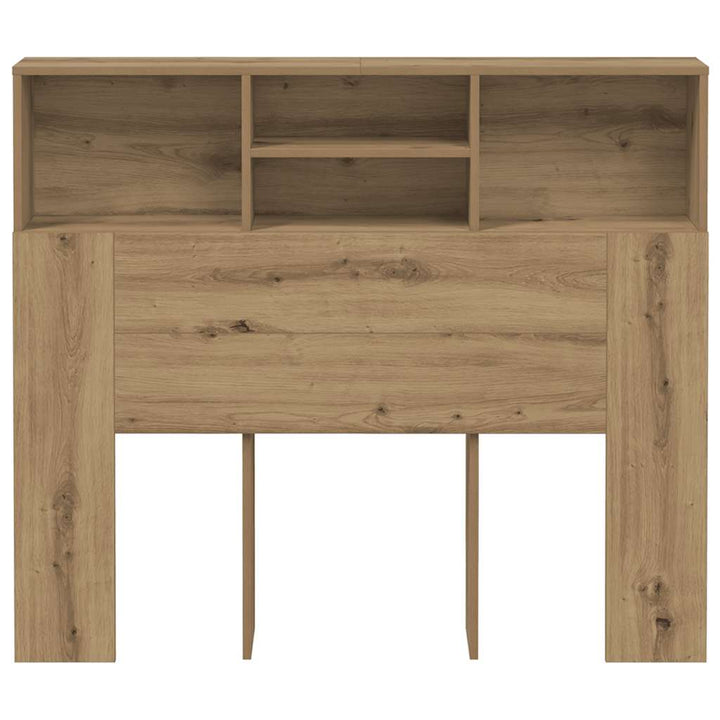 sengegavl med opbevaring 120x19x103,5cm konstrueret træ kunsteg