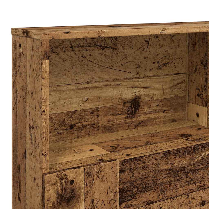 sengegavl m. opbevaring 160x19x103,5 cm konstrueret træ antikt