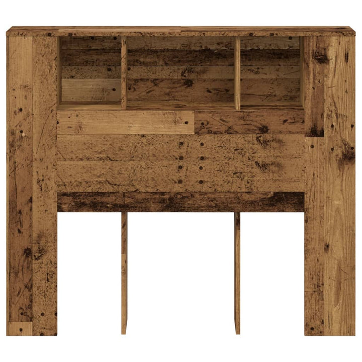 sengegavl 120x19x104,5 cm konstrueret træ antikt trælook