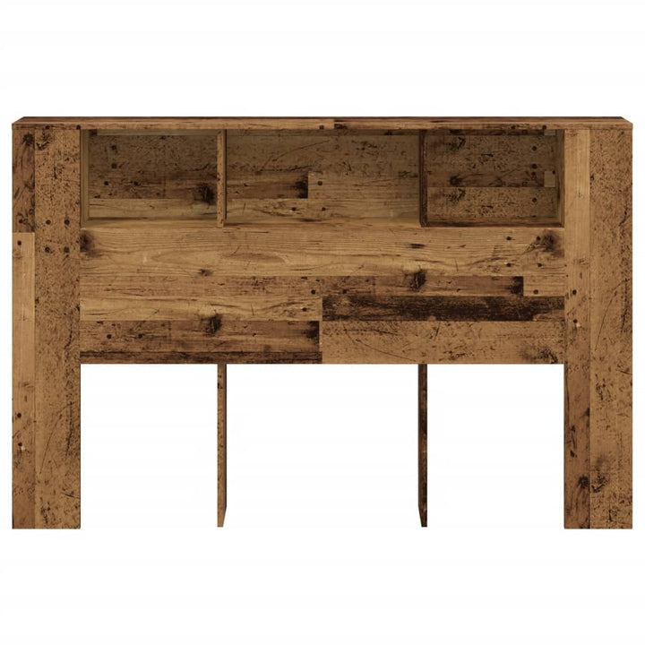 sengegavl m. opbevaring 160x18,5x103,5cm konstrueret træ antikt
