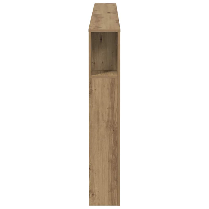 sengegavl m.opbevaring 180x18,5x102,5cm konstrueret træ kunsteg