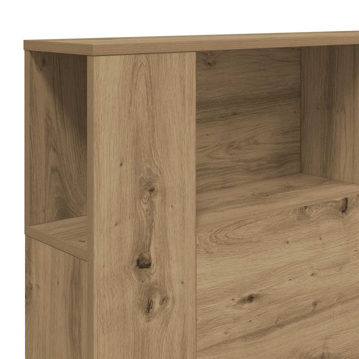 sengegavl m.opbevaring 180x18,5x102,5cm konstrueret træ kunsteg