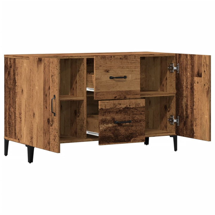 skænk 100x36x60 cm konstrueret træ gammelt træ-look