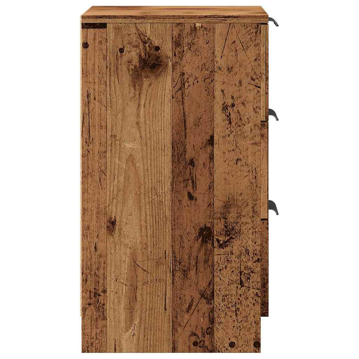 sengebord 40x36x65 cm konstrueret træ gammelt trælook
