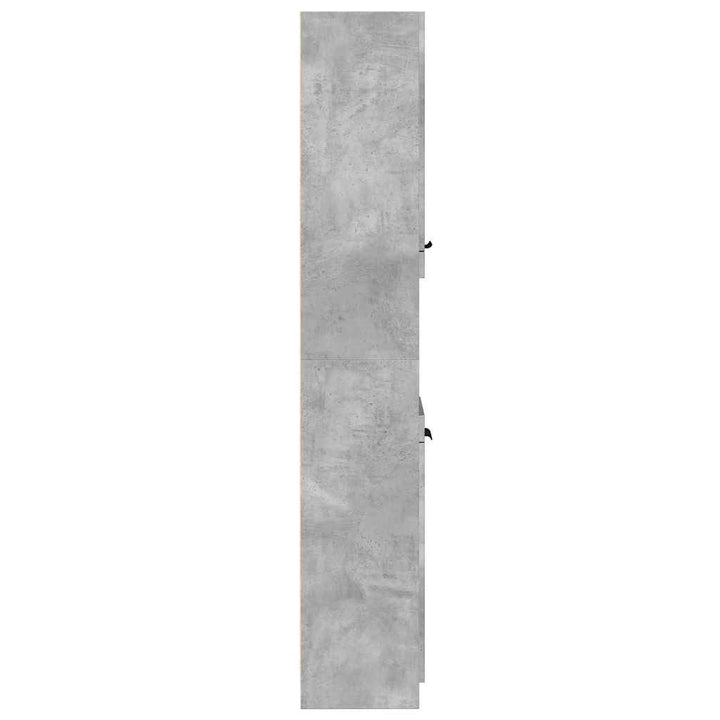 badeværelsesskab 32x34x188,5 cm konstrueret træ betongrå