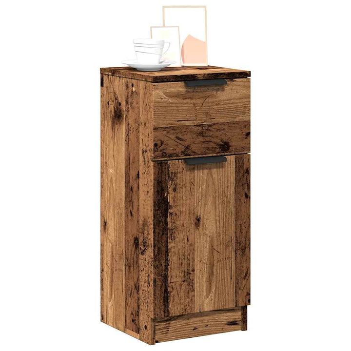 skænk 30x30x70 cm konstrueret træ antikt træ