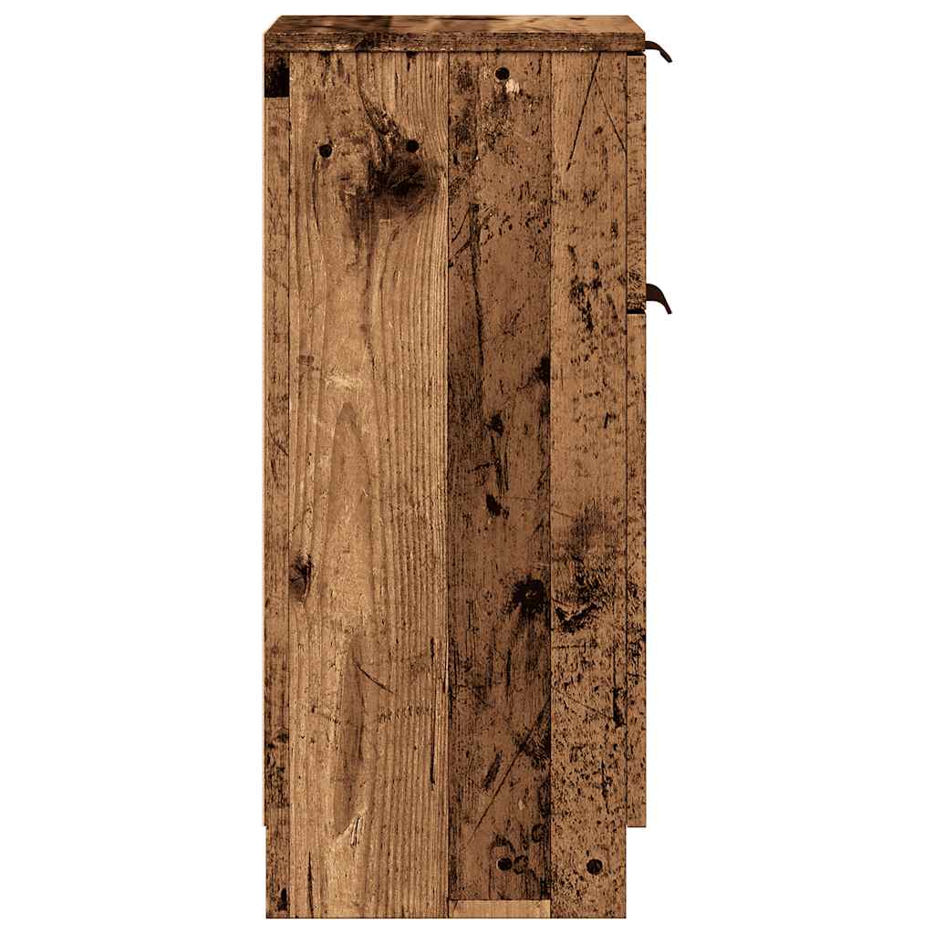 skænk 30x30x70 cm konstrueret træ antikt træ