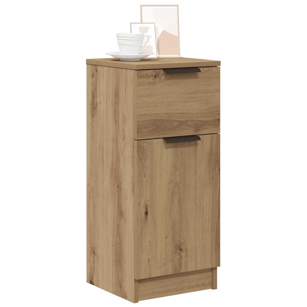 skænk 30x30x70 cm konstrueret træ kunsteg