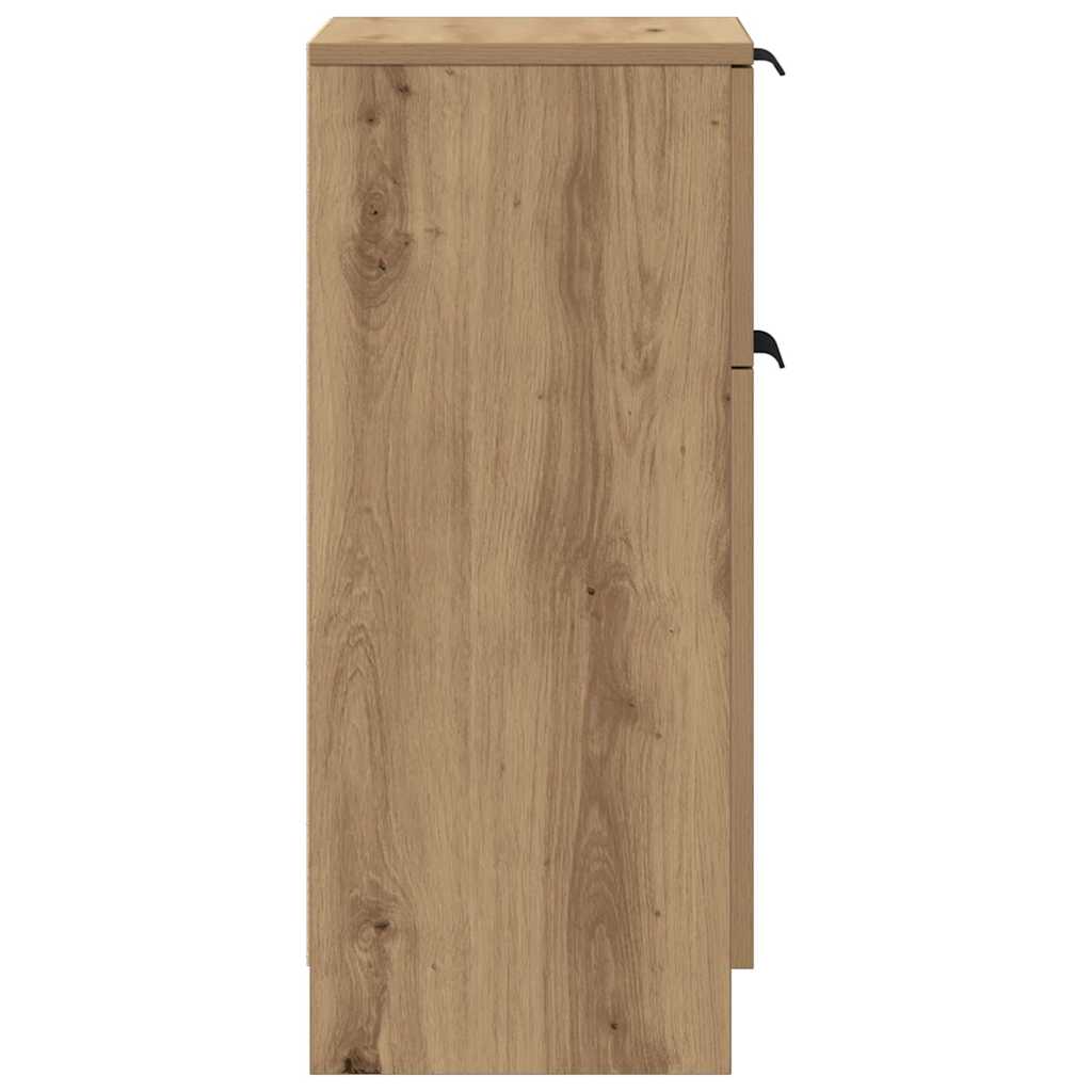 skænk 30x30x70 cm konstrueret træ kunsteg