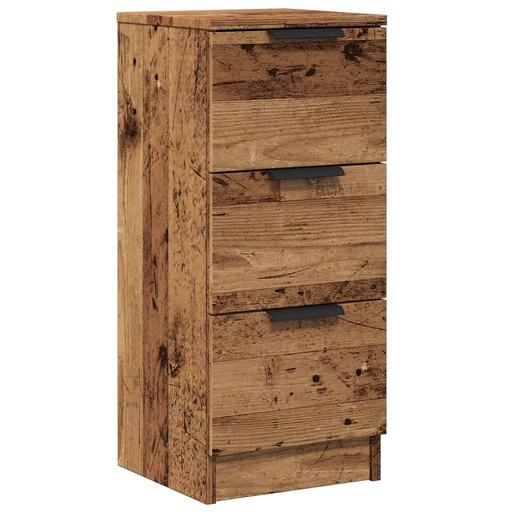 skænk 30x30x70 cm konstrueret træ antikt træ