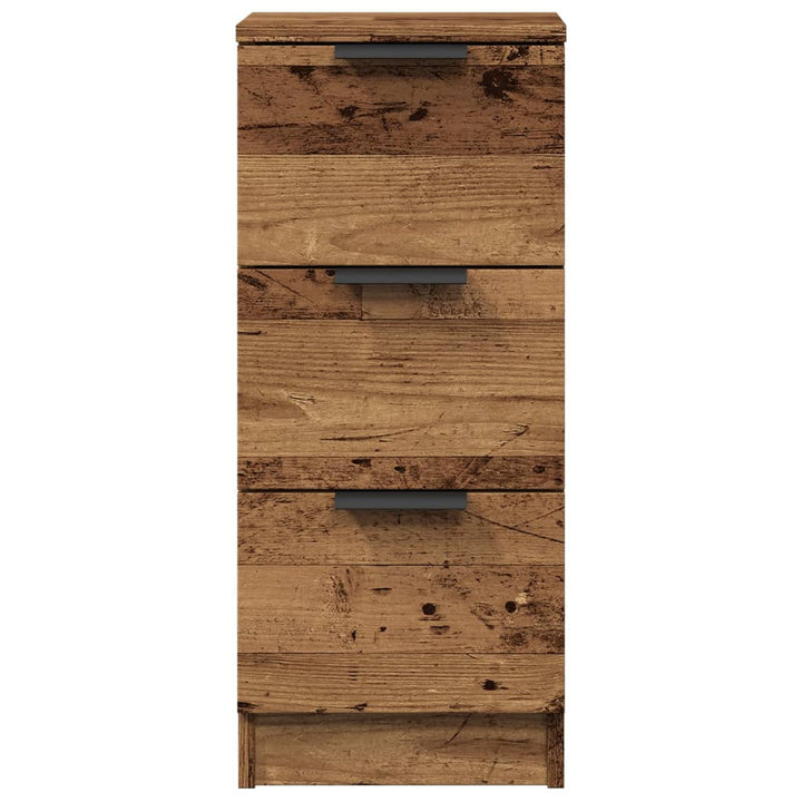 skænk 30x30x70 cm konstrueret træ antikt træ