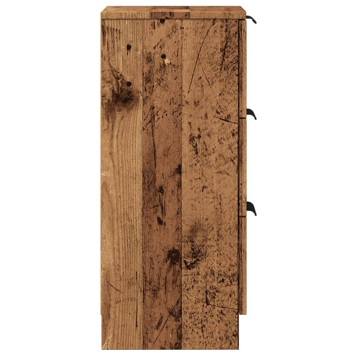 skænk 30x30x70 cm konstrueret træ antikt træ