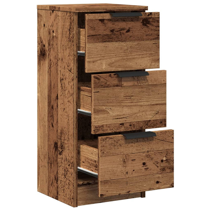 skænk 30x30x70 cm konstrueret træ antikt træ
