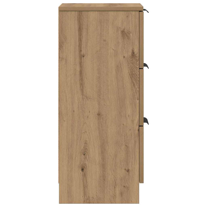 skænk 30x30x70 cm konstrueret træ kunsteg