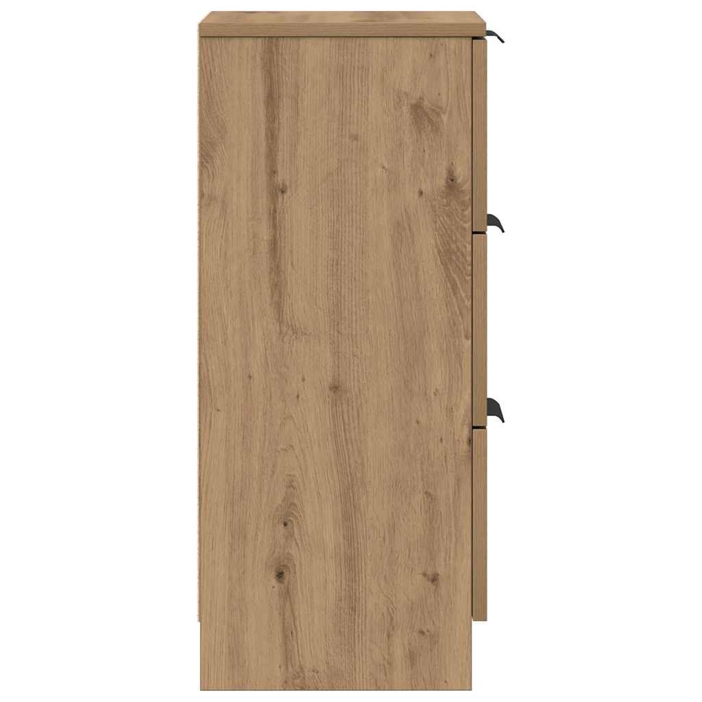 skænk 30x30x70 cm konstrueret træ kunsteg