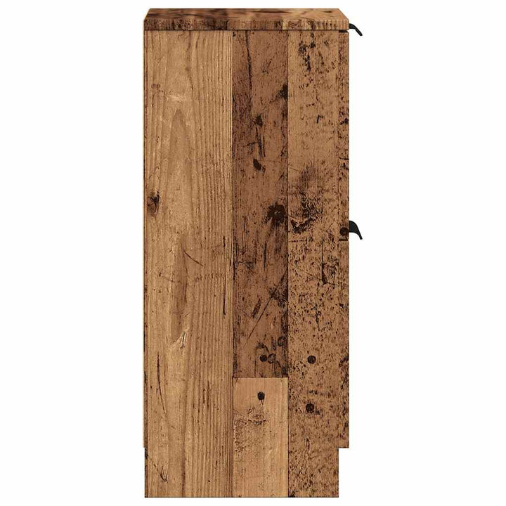 skænk 30x30x70 cm konstrueret træ antikt træ