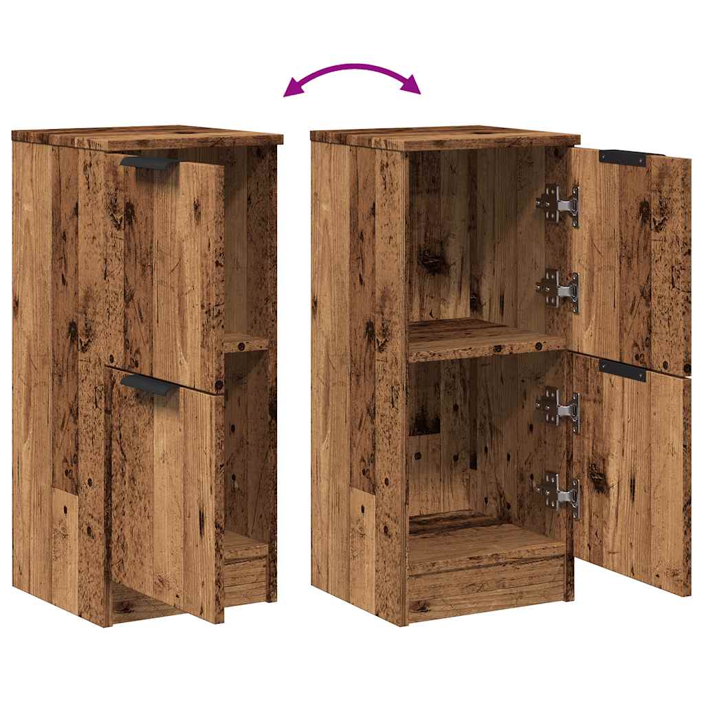 skænk 30x30x70 cm konstrueret træ antikt træ
