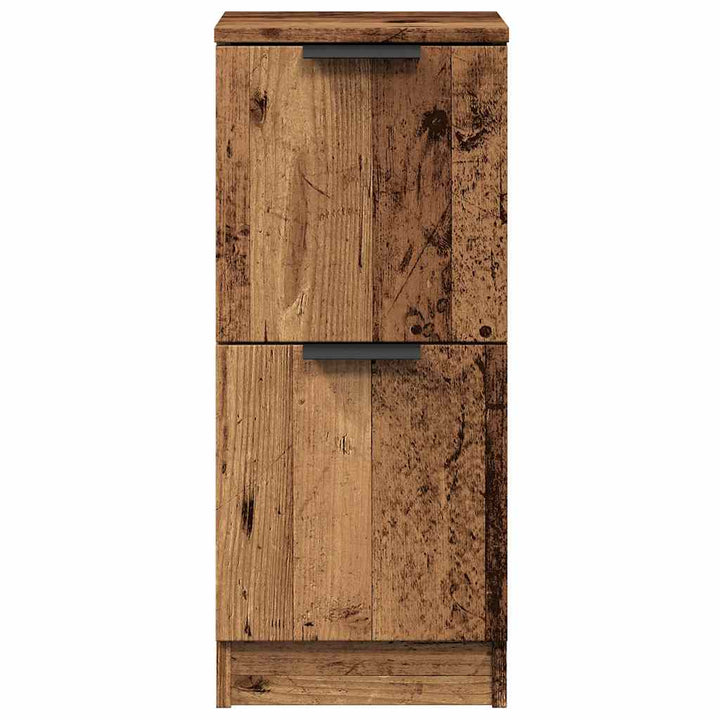 skænke 2 stk. 30x30x70 cm konstrueret træ antikt træ