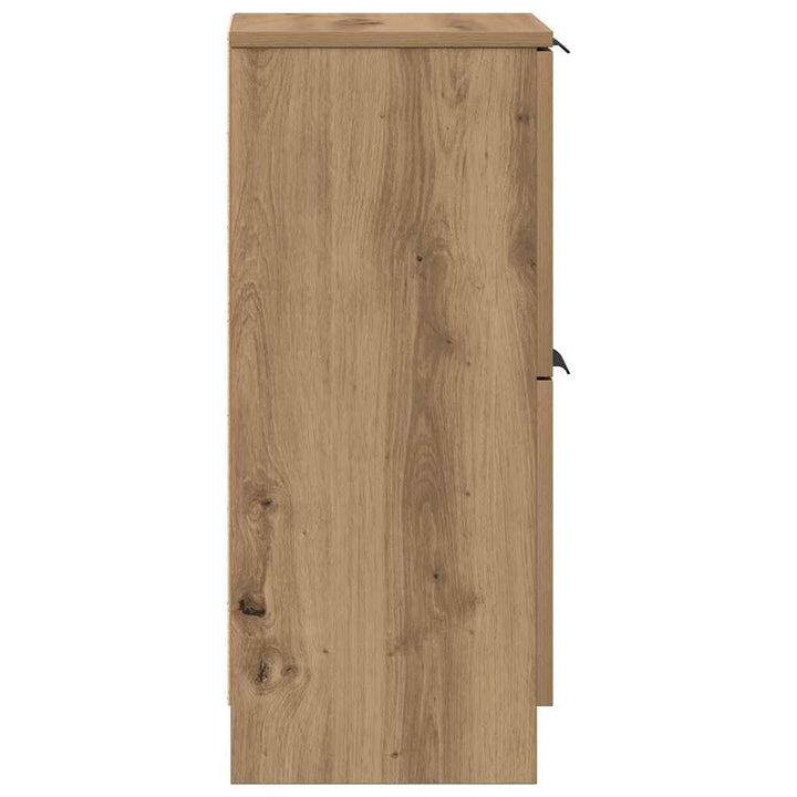 skænk 30x30x70 cm konstrueret træ kunsteg