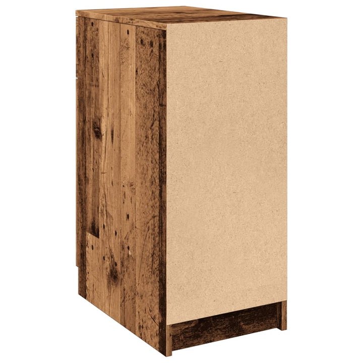 skab til skrivebord 33x50x75 cm konstrueret træ antikt træ