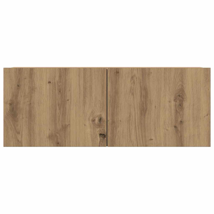 væghængte tv-borde 2 stk. 80x30x30 cm egetræsfarve