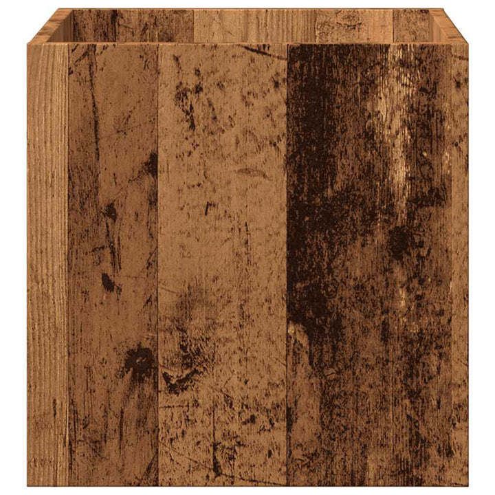 plantekasse 40x40x40 cm konstrueret træ gammelt træ-look