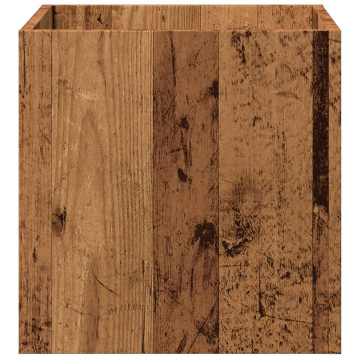 plantekasse 40x40x40 cm konstrueret træ gammelt træ-look