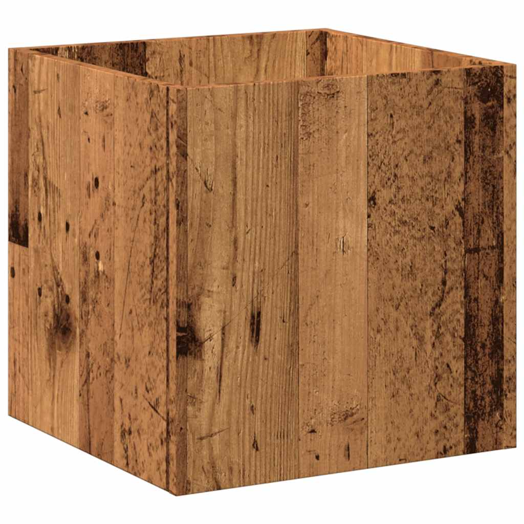 plantekasse 40x40x40 cm konstrueret træ gammelt træ-look