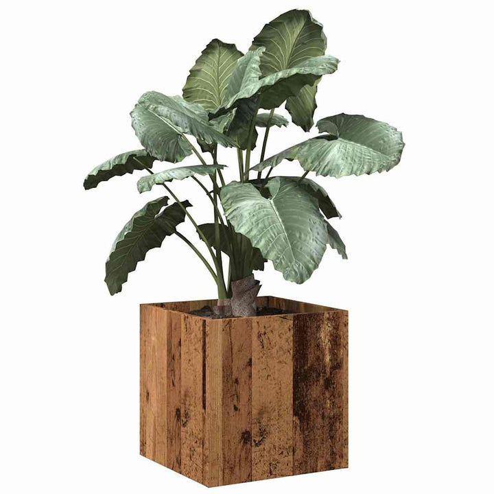 plantekasse 40x40x40 cm konstrueret træ gammelt træ-look