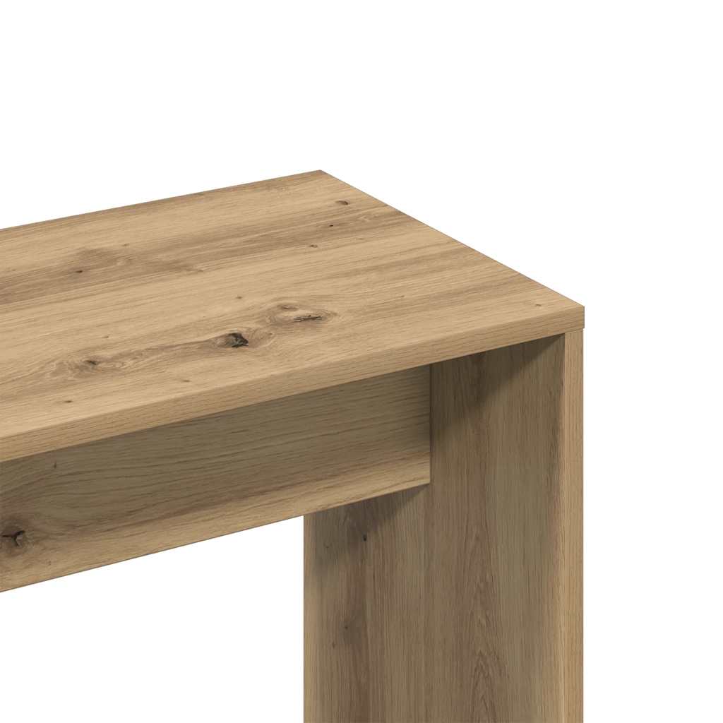 skammel til makeupbord 70x35x45cm konstrueret træ egetræsfarvet