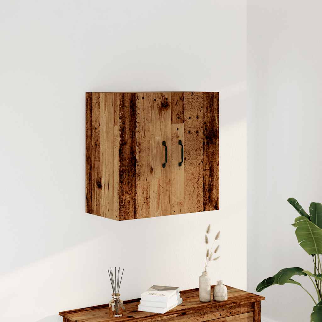 vægskab 60x31x60 cm konstrueret træ antikt træ