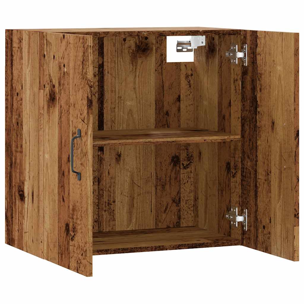 vægskab 60x31x60 cm konstrueret træ antikt træ