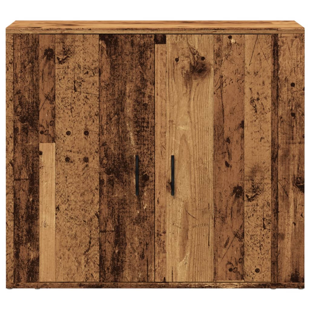 skænk 80x33x70 cm konstrueret træ gammelt træ-look