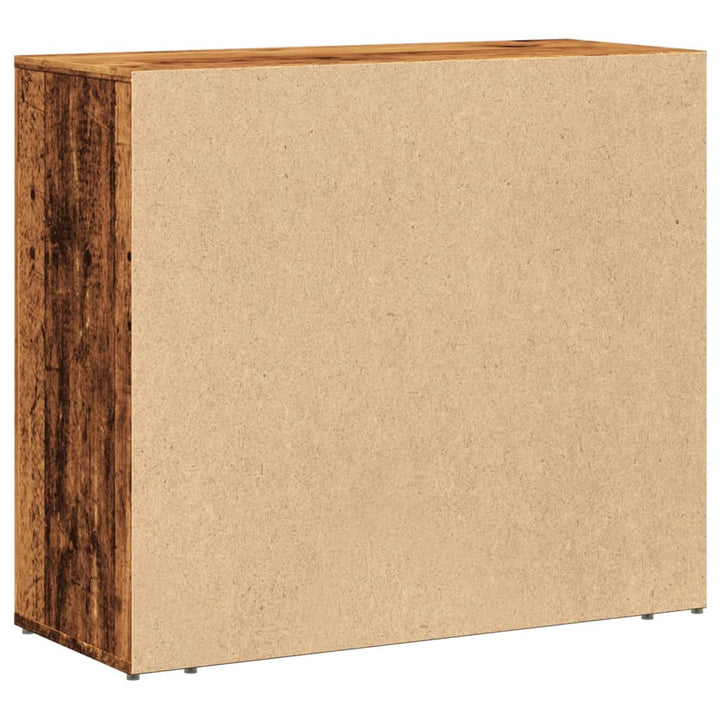 skænk 80x33x70 cm konstrueret træ gammelt træ-look
